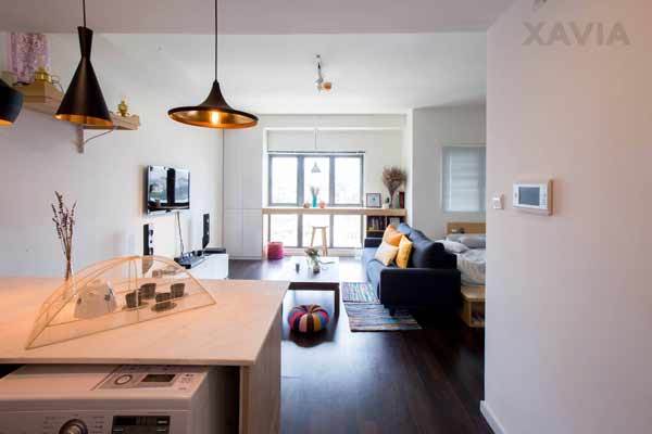Thiết kế nội thất 2 trong 1 cho nhà có diện tích 30m2 nhỏ hẹp