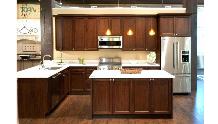 TỦ BẾP GỖ VENEER