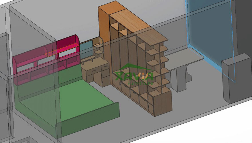 Thi công nội thất cho vợ chồng trẻ 22m2 tại Dương Nội
